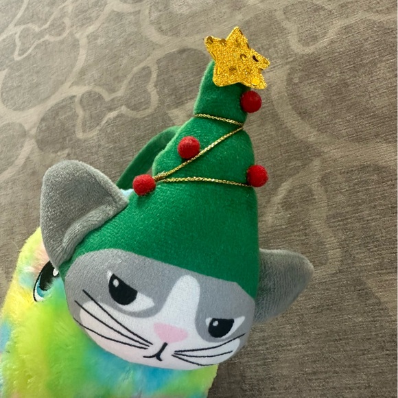 Earmuffs-Kids Kitten Christmas tree earmuffs - Picture 2 of 4